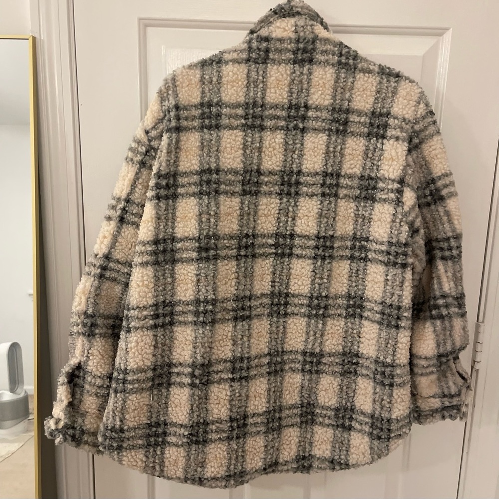 NWOT Blank NYC plaid lined oversized coat - Picture 3 of 16